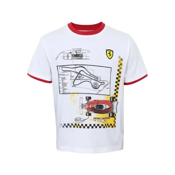 Ferrari Boy print jersey tee shirt, white, Kids