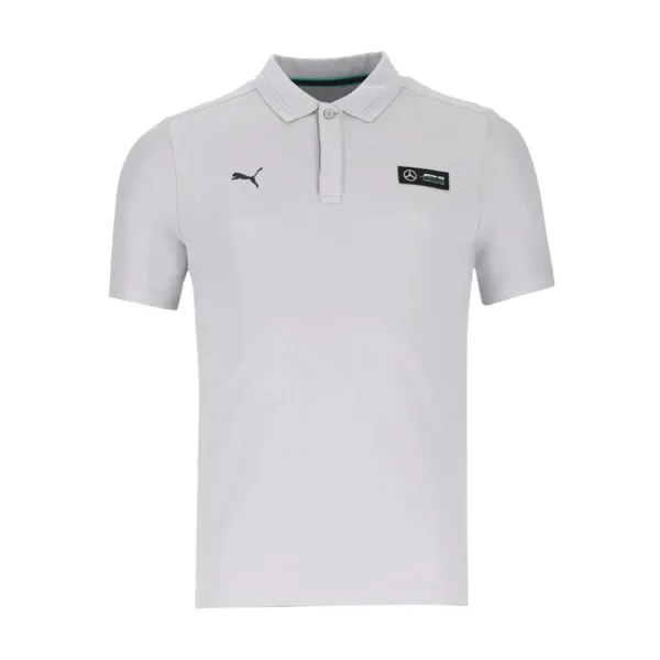 Mercedes polo shirt, silver, Mens