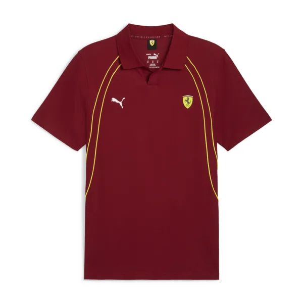 Ferrari race polo shirt intense red, Mens