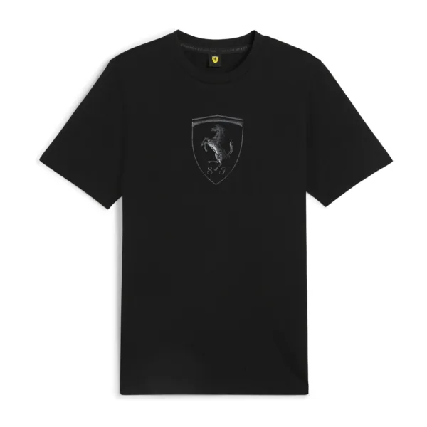 Ferrari race tonal big shield tee shirt black, Mens