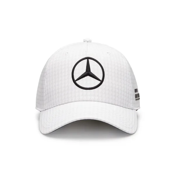 Mercedes hamilton baseball cap, white, Adult