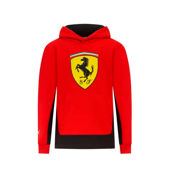 Official Ferrari big shield hoodie  red, Kids