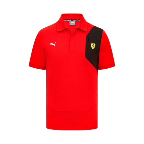 Official Ferrari classic polo shirt, red, Mens