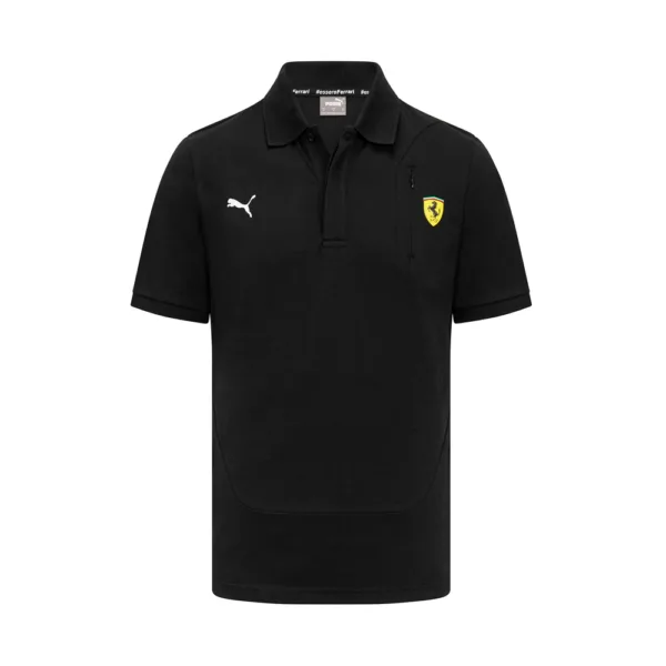 Official Ferrari classic polo shirt, black, Mens