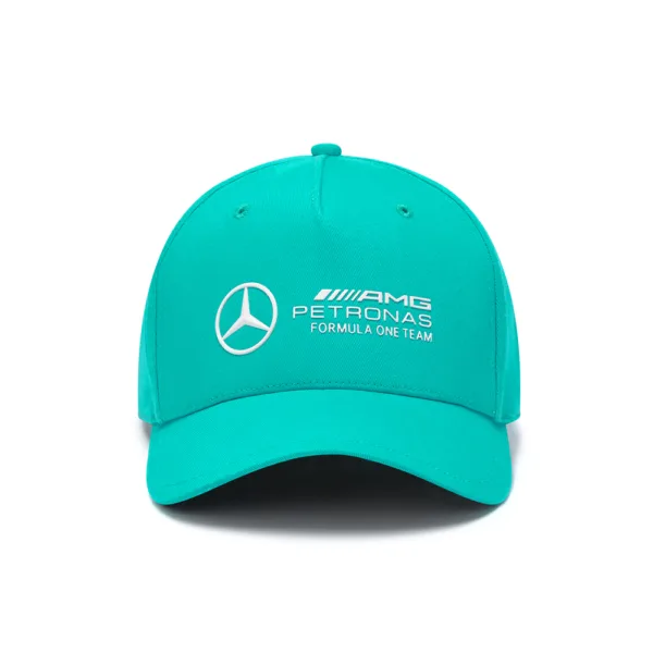 Mercedes large logo baseball cap, green, Adult