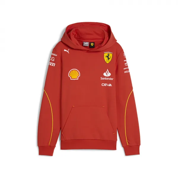 Official Ferrari team hoodie 2024, burnt red, Kids