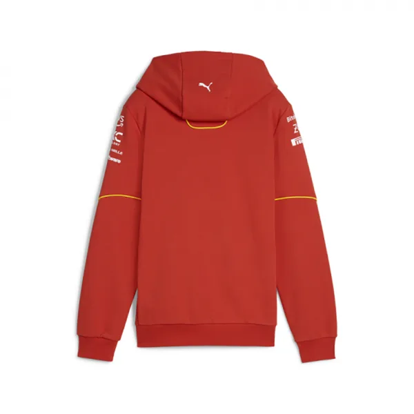 Official Ferrari team hoodie 2024, burnt red, Kids - Image 2