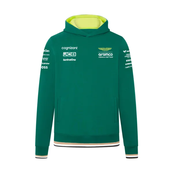 Aston martin team hoodie 2024, green, Kids