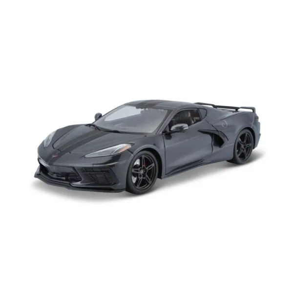 Chevrolet corvette stingray black 2020, 1:18