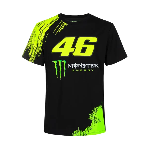 Vr46 monster, dual 46 tee shirt, black, Mens