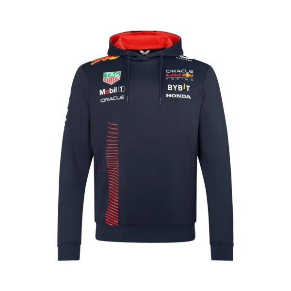 Red bull team pullover hoodie 2023, navy, Mens