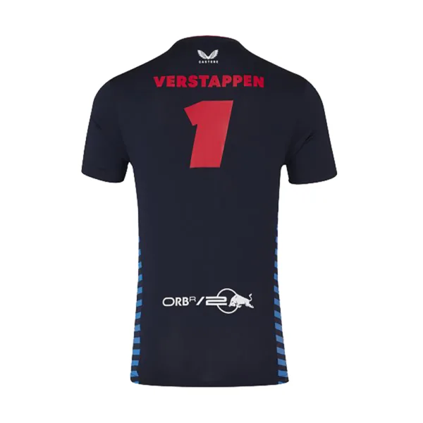 Red bull #1 verstappen tee shirt 2024,navy, Mens - Image 2