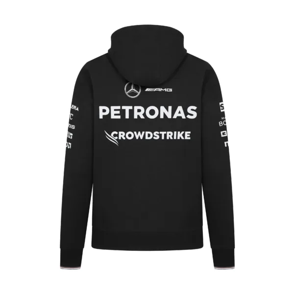 Mercedes team hoodie 2024, black, Mens - Image 2