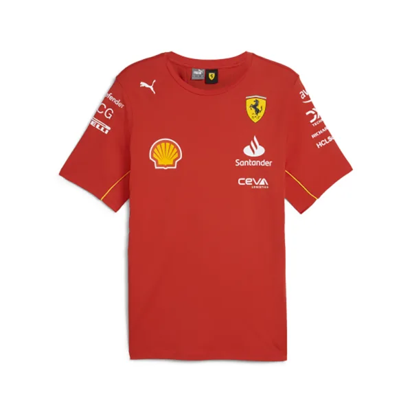 Official Ferrari team tee shirt 2024, burnt red, Mens