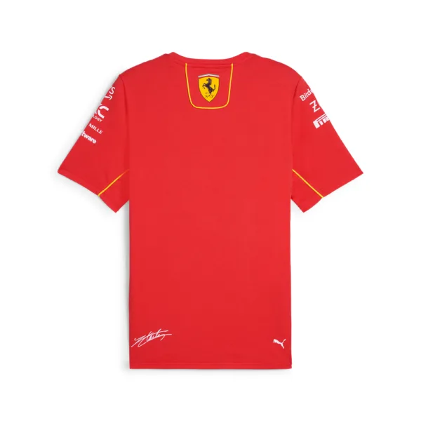 Official Ferrari leclerc tee shirt 2024 burnt red, Mens - Image 2