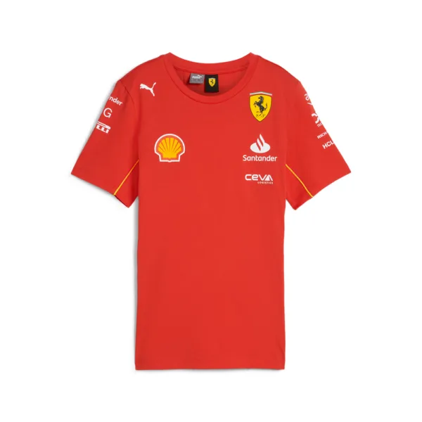 Official Ferrari team tee shirt 2024, burnt red, Ladies