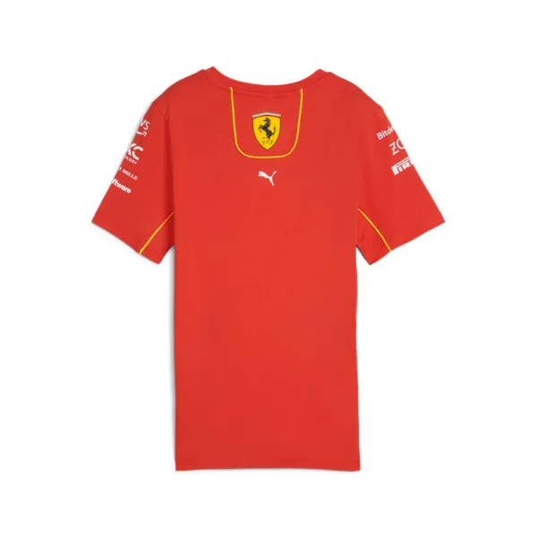 Official Ferrari team tee shirt 2024, burnt red, Ladies - Image 2