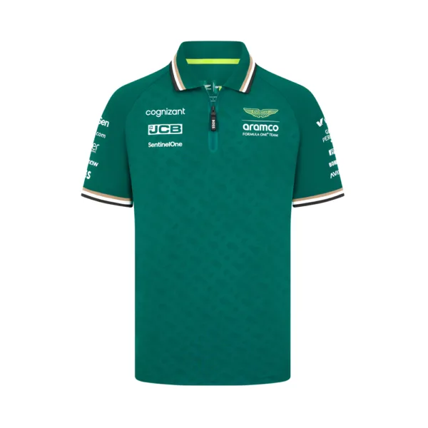 Aston martin team polo shirt 2024, green, Mens