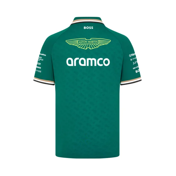 Aston martin team polo shirt 2024, green, Mens - Image 2