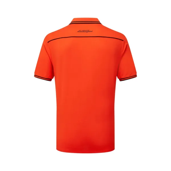 Lamborghini mens travel polo shirt, orange, Mens - Image 2