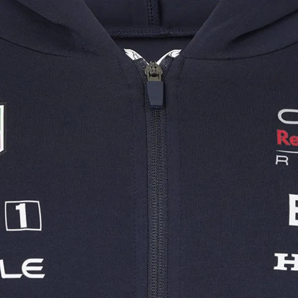 Red bull team full zip hoodie 2024, sky blue, Ladies - Image 6