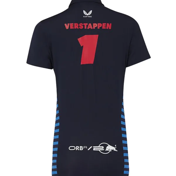 Red bull #1 verstappen polo shirt 2024, navy, Ladies - Image 2