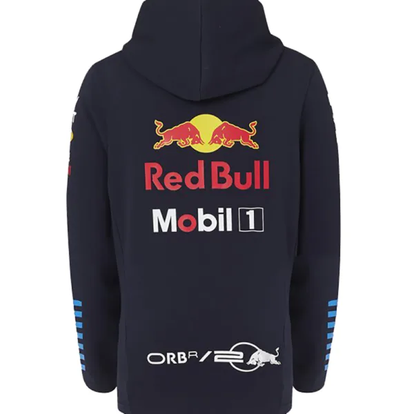 Red bull team full zip hoodie 2024, sky blue, Kids - Image 2