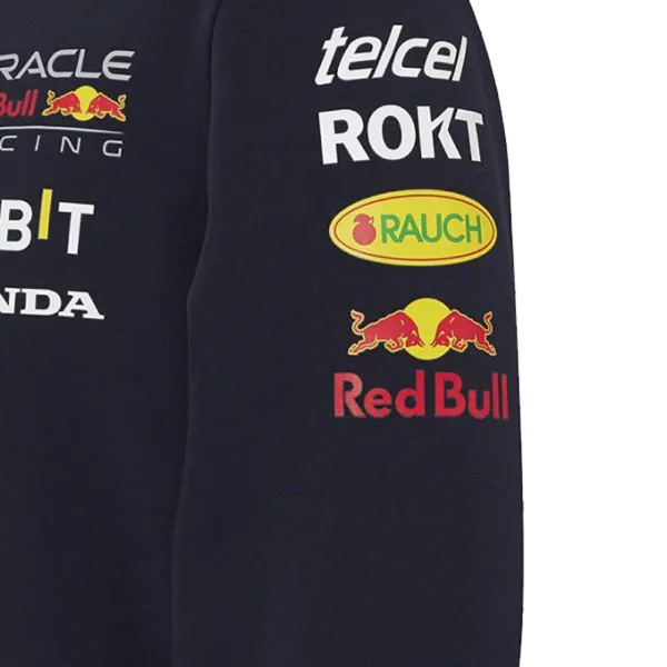 Red bull team full zip hoodie 2024, sky blue, Kids - Image 4