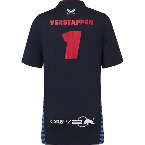 Red bull #1 verstappen tee shirt 2024, navy, Kids - Image 2