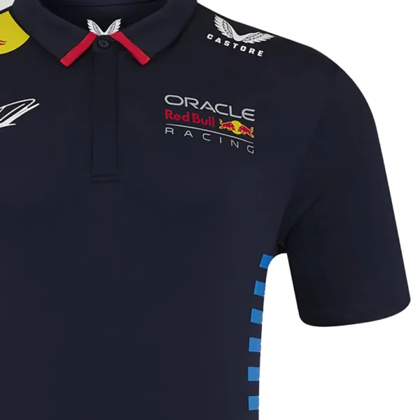 Red bull #1 verstappen polo shirt 2024,navy, Mens - Image 4