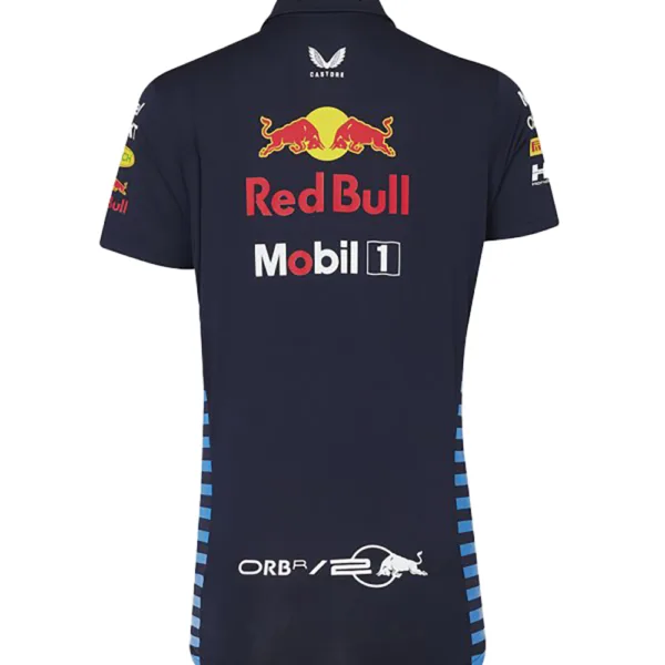 Red bull team polo shirt 2024, sky blue, Ladies - Image 2