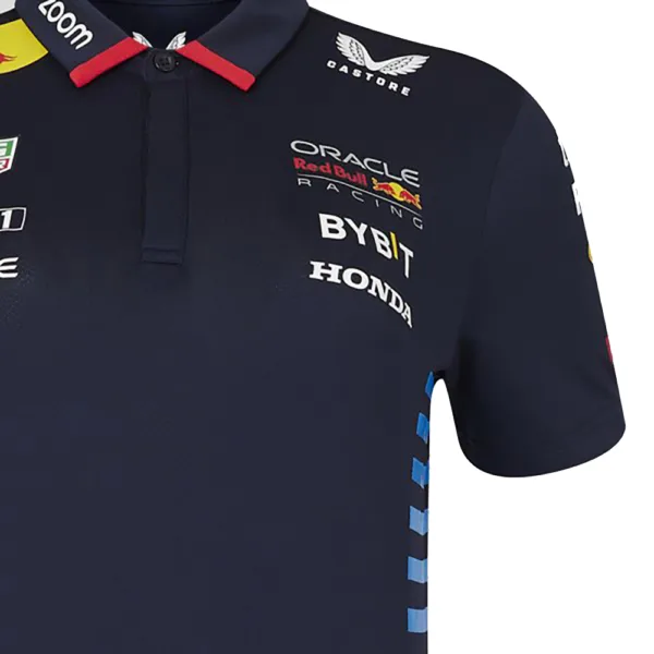 Red bull team polo shirt 2024, sky blue, Ladies - Image 3