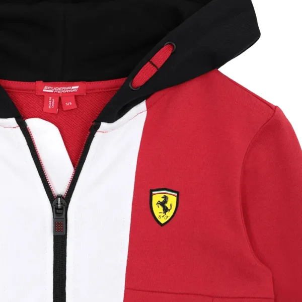 Ferrari fleece hooded fzip sweater, red, Kids - Image 3