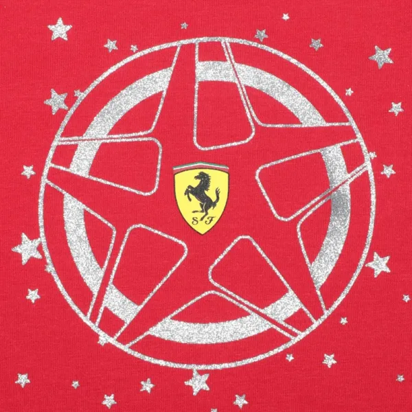 Ferrari Infant girl glitter rim tee shirt, red, Kids - Image 4