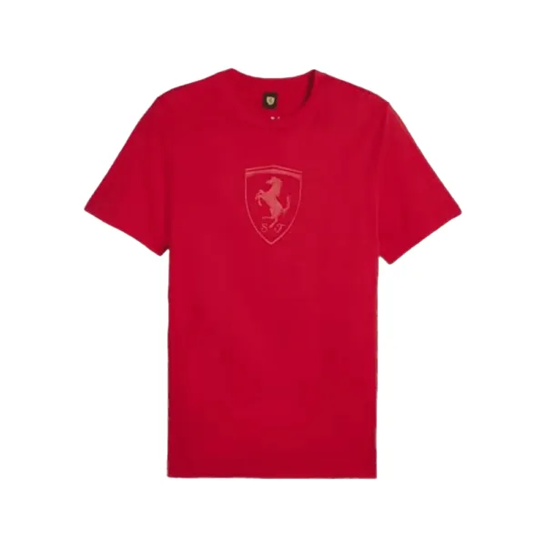 Ferrari big shield tee shirt rosso corsa, Mens