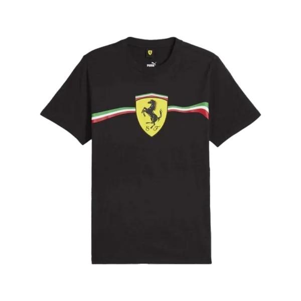 Ferrari big shield heritage tee shirt, black, Mens