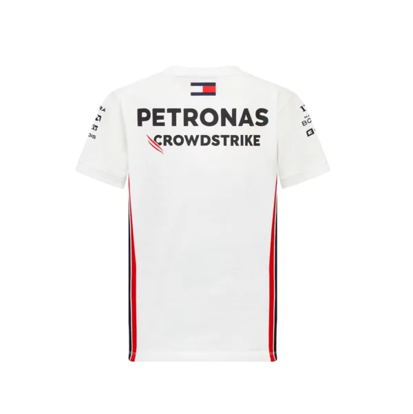 Mercedes team tee shirt 2023, white, Kids - Image 2