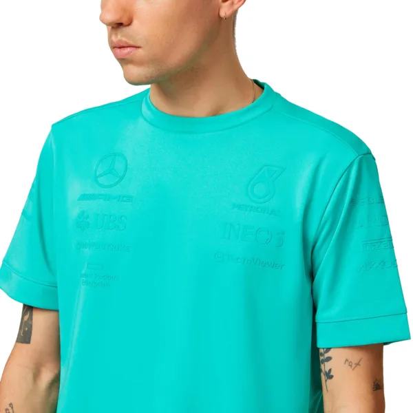Mercedes team stealth tee shirt, Blue, Mens - Image 3