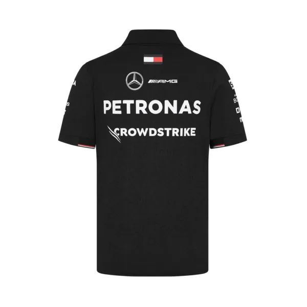 Mercedes team polo shirt 2024, black, Mens - Image 2