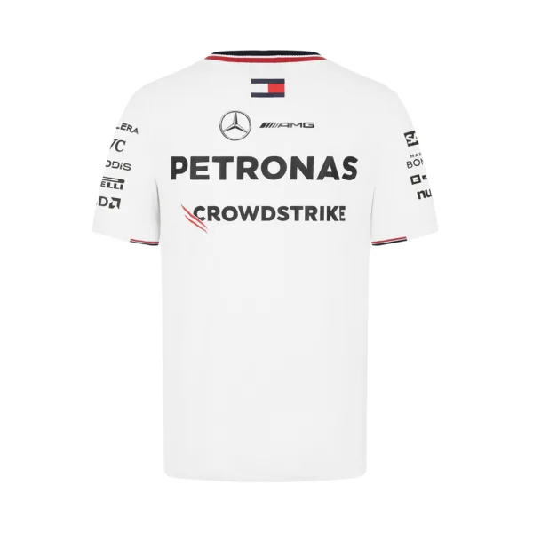 Mercedes team tee shirt 2024, white, Mens - Image 2