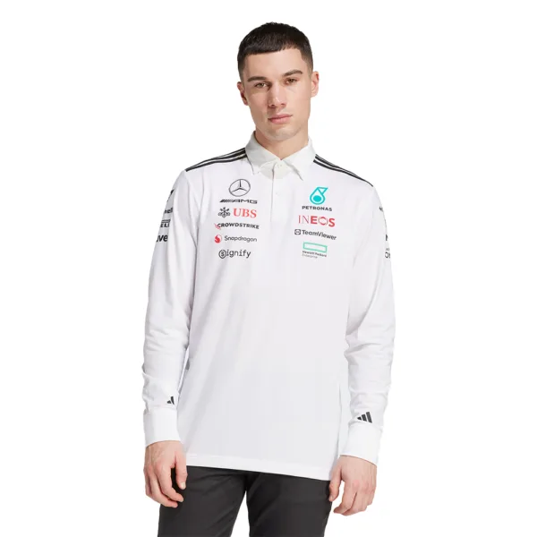 Mercedes amg petronas f1 team polo shirt l/s, 2025, Mens - Image 4