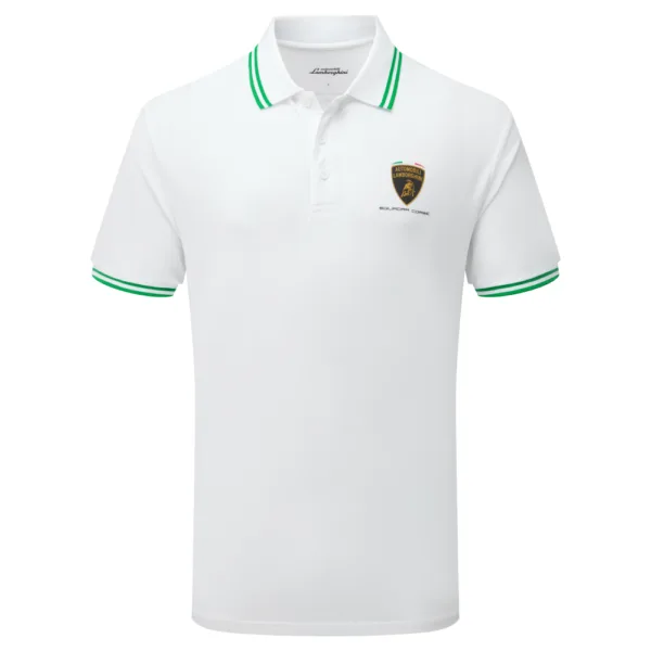 Lamborghini travel polo shirt, white, Mens