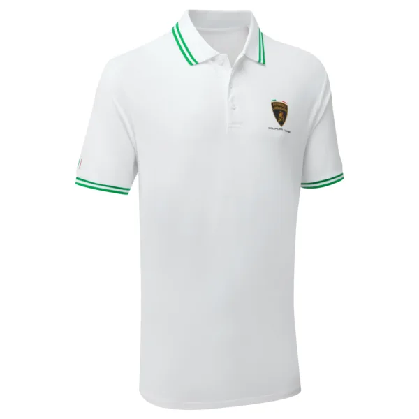 Lamborghini travel polo shirt, white, Mens - Image 3