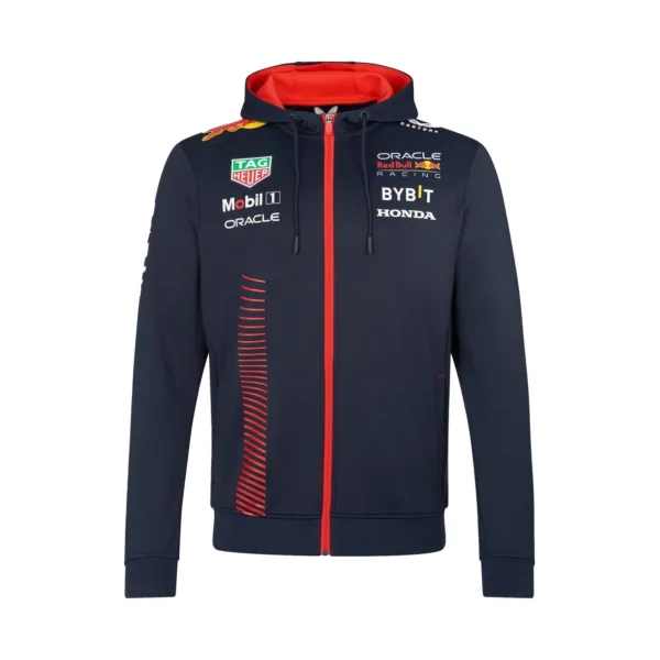 Red bull team full zip hoodie 2023, navy, Mens