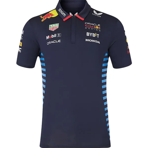 Red bull team polo shirt 2024, sky blue, Mens