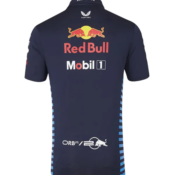 Red bull team polo shirt 2024, sky blue, Mens - Image 2