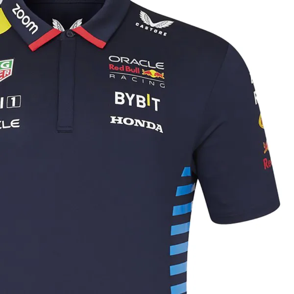 Red bull team polo shirt 2024, sky blue, Mens - Image 3