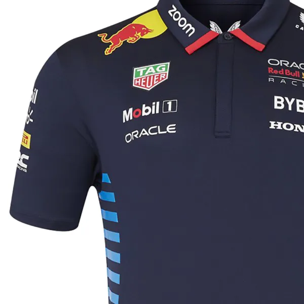 Red bull team polo shirt 2024, sky blue, Mens - Image 4