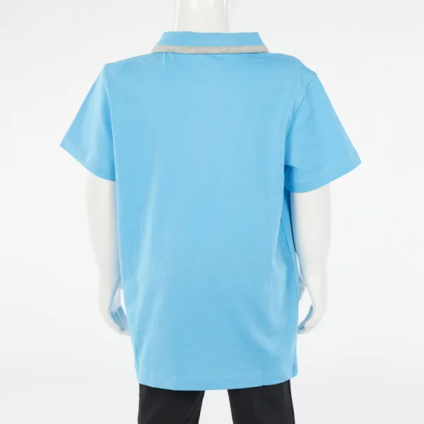 Ferrari polo shirt jersey red undercollar, blue, Kids - Image 2