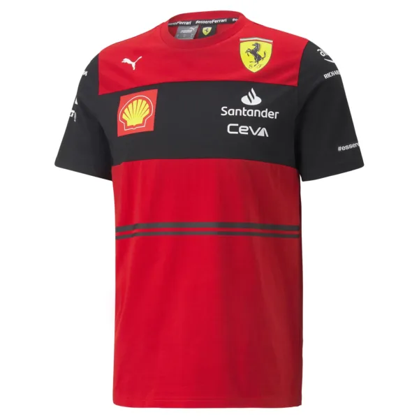 Official Ferrari team tee shirt 2022, red, Mens